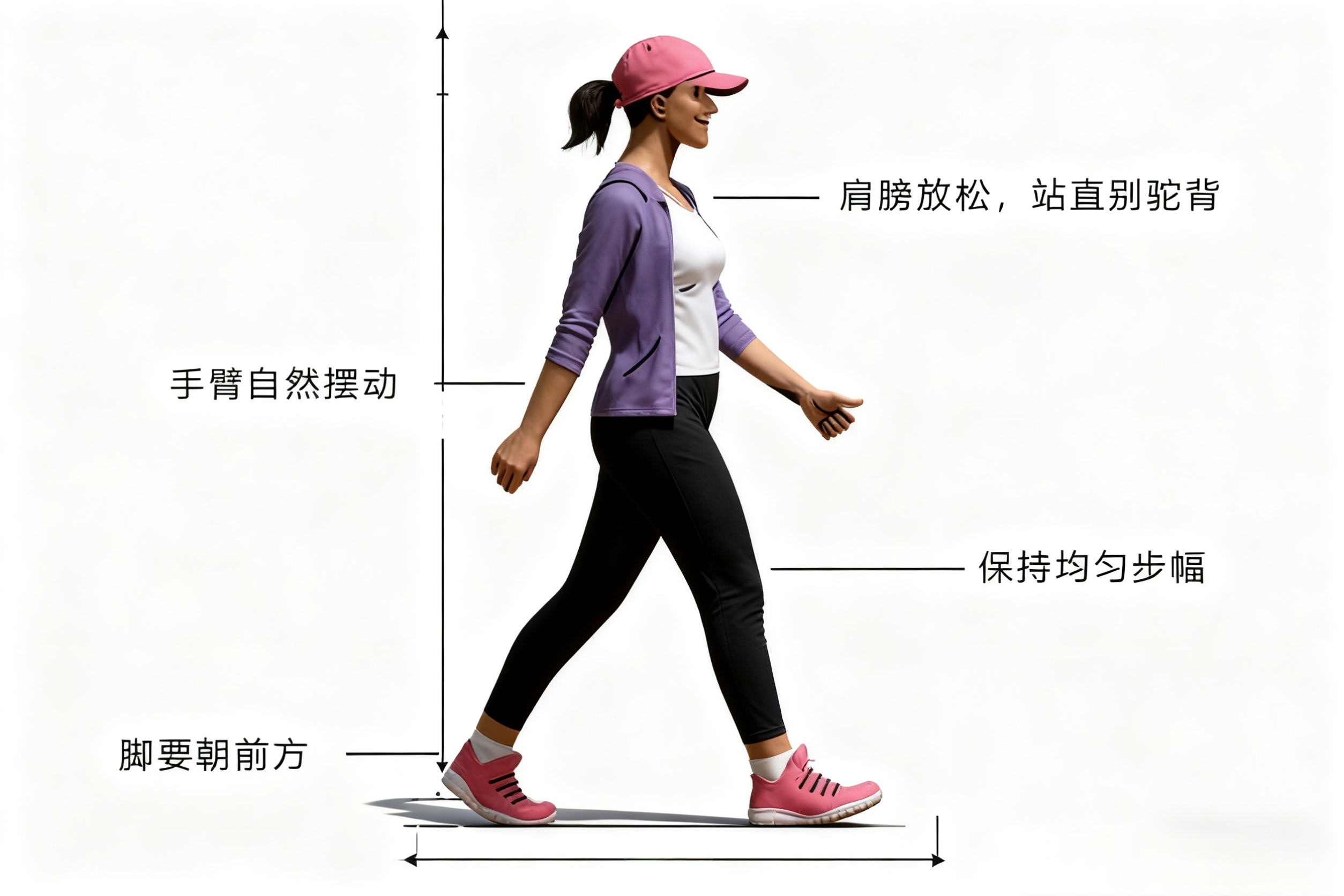 走路姿势。图片是用AI做的。